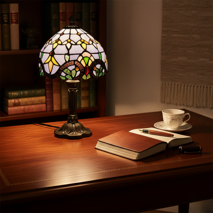 Retro Stained Glass Table Lamp